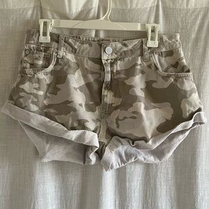 River Island White Camo Jorts